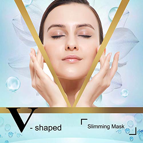 [Australia] - 9Pcs Double Chin Reducer Strap Chin Face Slimming Strap V Line Lifting Mask Jawline Shaper Face Slimmer Lift Tape Mask Neck Tightening Band Belt 