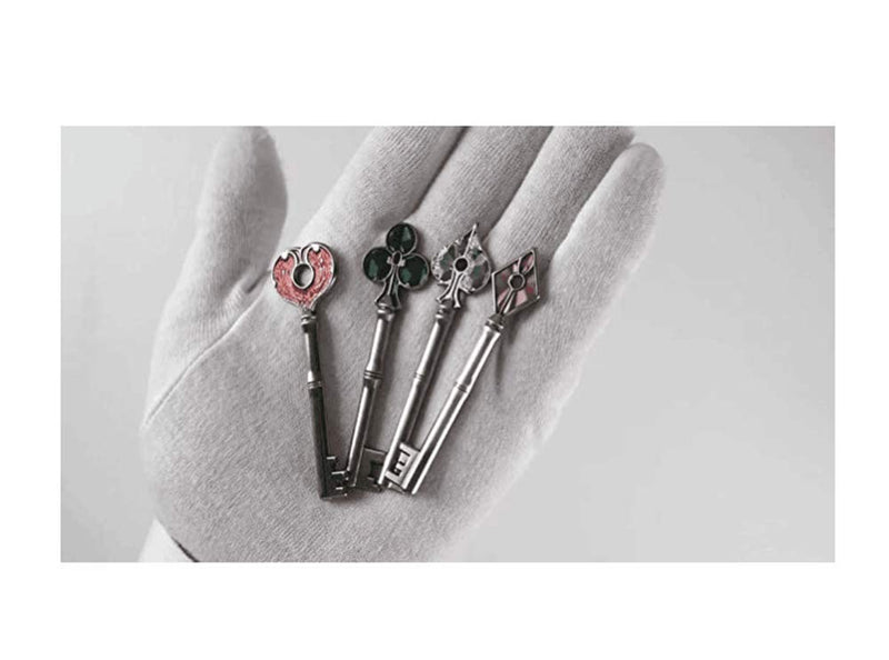 [Australia] - Ajpicture Raccoon Police Department Keychain 4PCS Collection Key Set Biohazard RE:2 RPD Cosplay Accessories Unisex Fashion Costumes Props Alloy with Gift Box 