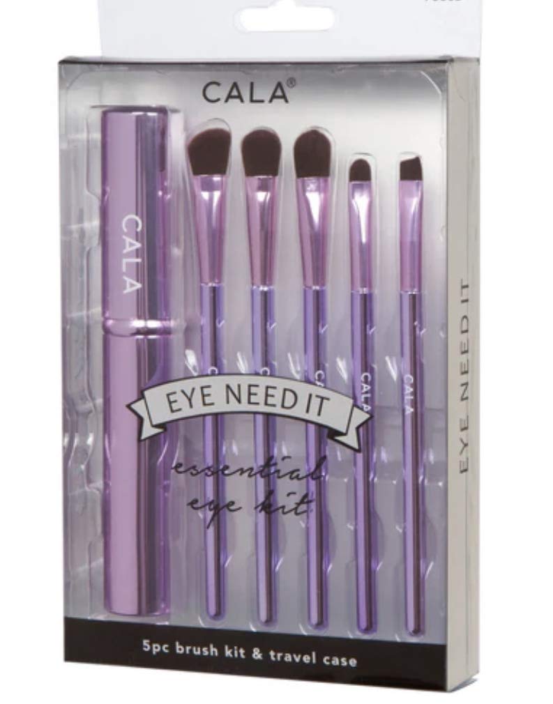 [Australia] - Cala Metallic pink essential eye brush set 5 count, 5 Count 