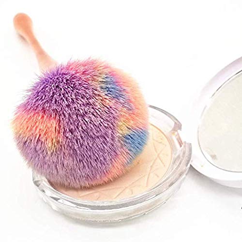 [Australia] - Large Powder Mineral Brush,Foundation Makeup Brush,Powder Brush and Blush Brush for Daily Makeup (Gold-Colorful) … Gold-Colorful 