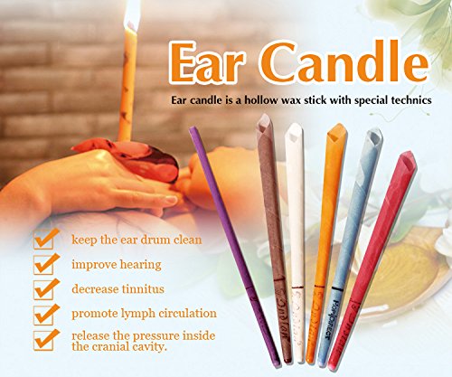 [Australia] - Happycoco All Natural Ear Candles Beeswax Candling Cones - 16 Pcs (8 Colours), 100% Non-Toxic Cylinders Fragrance Hollow Cone Candles with 8 Protective Disks Classic -8 Colors 16 Pcs 