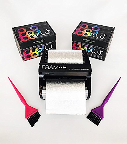 [Australia] - Framar Silver Embossed Roll Hair Foil, Hair Foils for Highlighting, Foils for Highlights, Hairdressing Foil for Hair Highlights, Highlighting Foil, Framar Foil Sheets, Hair Foils for Colouring – 320ft 