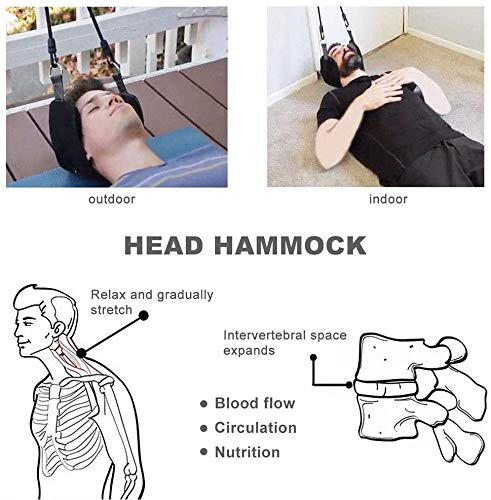 [Australia] - Rarurko Hammock for Neck,Portable Decompression Cervical Traction Device,Head Hammock for Neck Shoulder Pain Relief and Physical Ther 
