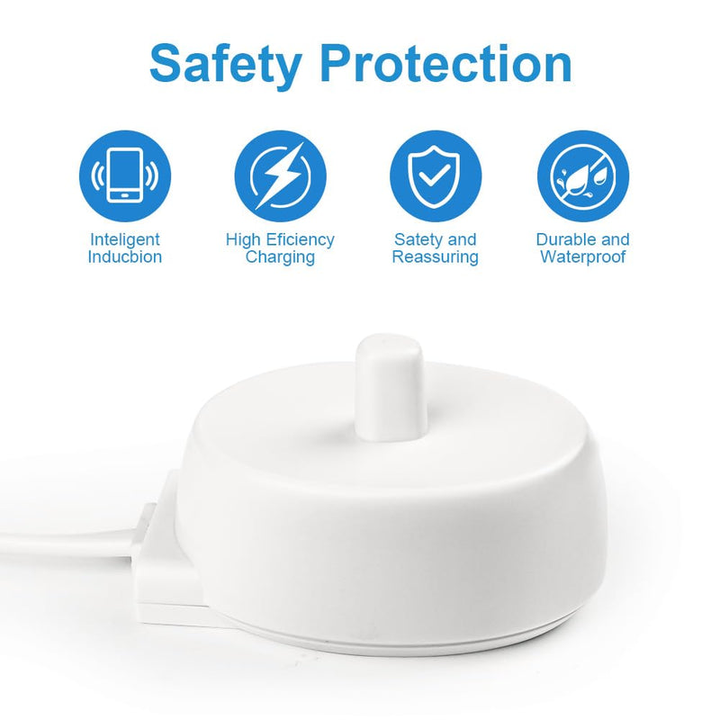 [Australia] - LOPHE Electric Toothbrush Charger, Toothbrushes Charging Adapter with Inductive Charging Base, Waterproof Portable Replacement USB Plug Charger, Travel Toothbrush Charger 