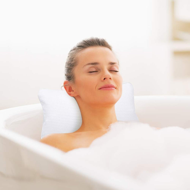 [Australia] - Gaosaili Anti-slip Non-Slip Bathtub Pillow Bath Cushion Inflatable Bath Pillow with Suction Cups for Bathroom Home Spa Headrest 