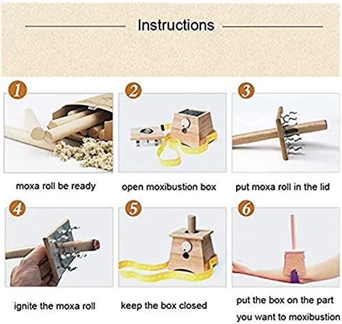 [Australia] - Moxibustion Moxa Box Wood Burner Holder, Moxa Portable Healing Box Acupuncture Relaxation Neck Arm Body Acupoint Massage (Style 1) Style 1 