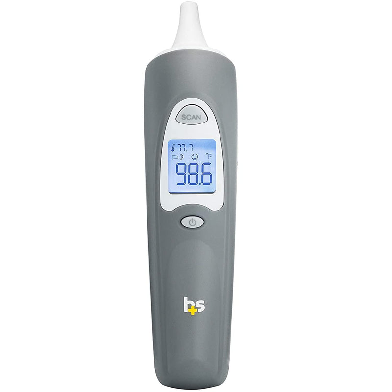 [Australia] - HealthSmart Digital Ear Thermometer for Babies, Kids and Adults - Instant and Accurate Results, Infrared Technology, Visual Fever Indicator, and 30 Disposable Lens Covers 