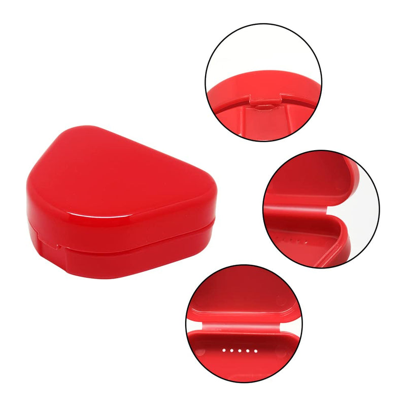 [Australia] - 2 Pcs Retainer Cases with Vent Holes Orthodontic Dental Retainer Boxs Denture Storage Containers for Denture Braces Mouth Guard 