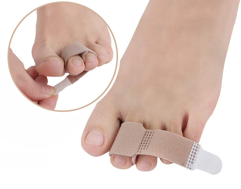 [Australia] - Broken Toe Wraps Toe Separator Splints 5 Pack Cushioned Bandages Hammer, Crooked Toe Separator Hammer Toe Straightener Wraps (Medium) Medium 