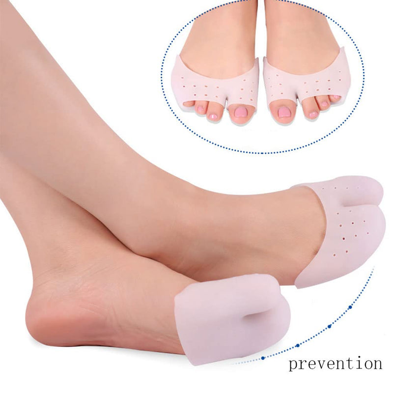 [Australia] - 4 Pairs Silicone Toe Protectors with Breathing Holes Silicone High Heels Ballet Toe Protectors Soft Silicone Gel Toe Protectors for Shoes Sneaker Toe Protection 