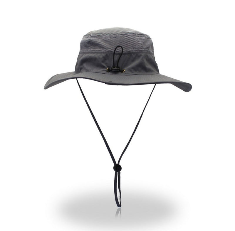 [Australia] - Outdoor Sun Protection Hat Wide Brim Bucket Hats UV Protection Boonie Hat 56-62cm Dark Khaki 