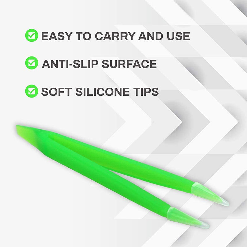 [Australia] - SPORTS WORLD VISION New Large Contact Lens Tweezer - For Removing and Inserting Contact lenses Green 