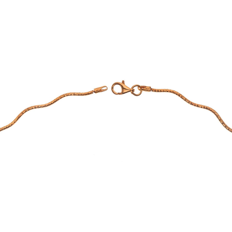 [Australia] - Rose Gold Flashed Sterling Silver 1.5mm Italian Wavy Spring Omega Necklace, 16" - 20" 16.0 Inches 