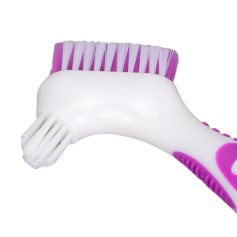 [Australia] - Denture Brush, False Teeth Cleaning Brush Extend Denture Long Lasting Plastic Safe on Both Sides for False Teeth Cleaning 