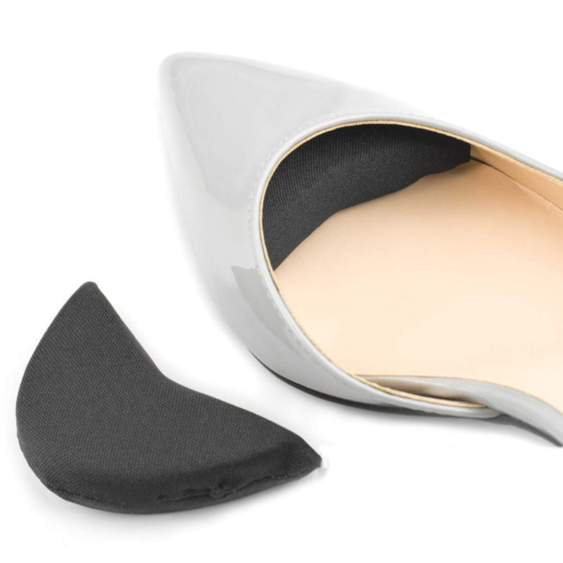 [Australia] - SUPVOX 2Pair Unisex Shoe Filler Insole Toe Shoe Insert Sponge Pads Insoles Breathable Sweat Soft Insole for Women Foot Pain Relief (Black) 