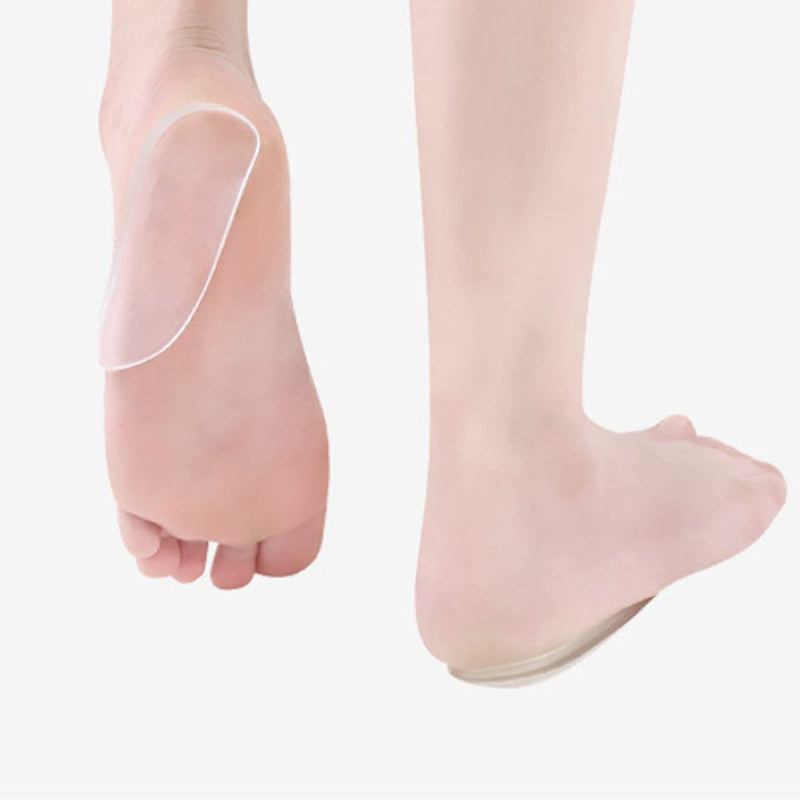 [Australia] - Mars Wellness Medial & Lateral Heel Wedge Silicone 2 Pairs - Universal - Adhesive Shoe Insert for Knock Knee Pain, Bow Legs, Foot Alignment - Pronation, Supination 
