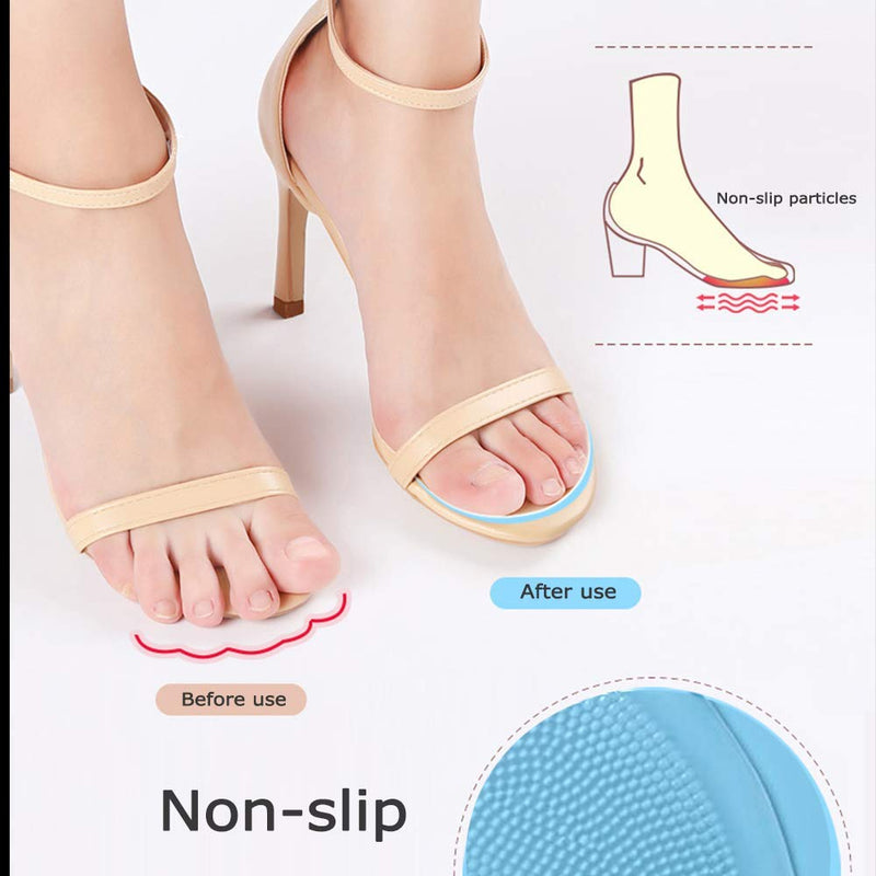 [Australia] - Gel Insoles for Women (4 Pieces), Rapid Pain Relief Ball of Foot Cushions Forefoot Shoe Cushions Party Shoes High Heel Gel Pads, Rapid Pain Relief 2 Pairs 