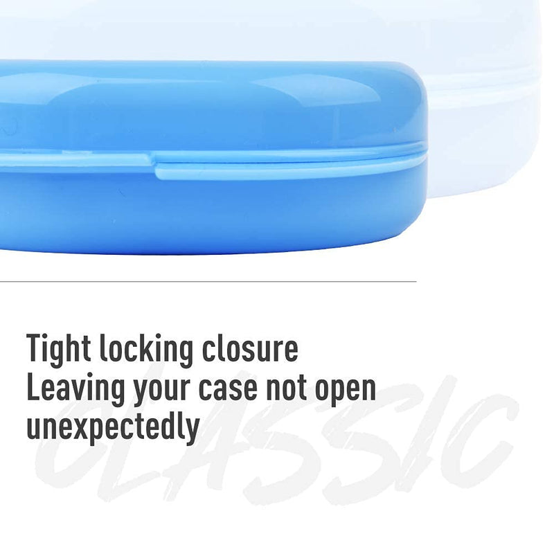 [Australia] - Y-Kelin Retainer Box Retainer Container Partial Denture Box, Light Blue+white 