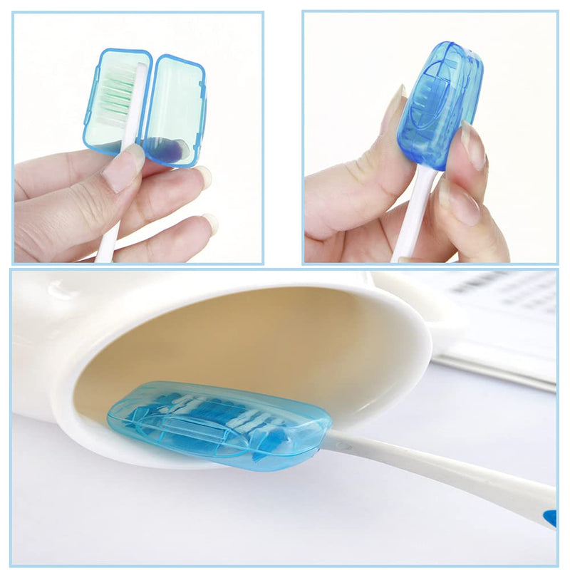 [Australia] - 5 Pcs Portable Toothbrush Head Covers, Toothbrush Protective Case, Toothbrush Caps, Toothbrush Protector Case Sutiable for Home Travel Outdoor Camping Hiking Business Trip 