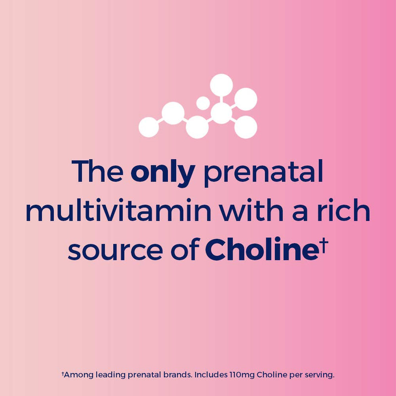 [Australia] - One A Day Womens Prenatal Advanced Complete Multivitamin with Brain Support* with Choline, Folic Acid, Omega-3 DHA & Iron for Pre, During and Post Pregnancy, 30+30 Count (60 Count Total Set) 