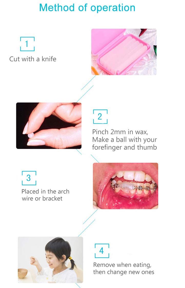 [Australia] - RZJZGZ Dental Wax for Braces,Dental Oral Care Orthodontics Wax for Braces with Fruit Smell for Brace Wearers Gum Protection- 6 Boxs for 300 Times 5 Count (Pack of 6) 