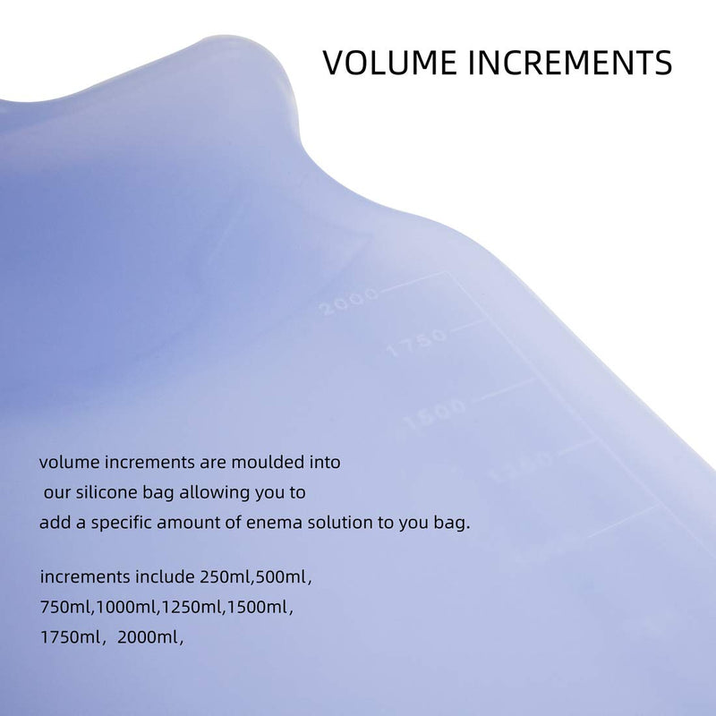 [Australia] - Enema Bag Kit for Colon Cleansing, 2 Quart Open Top Enema Bag with Silicone Hose - Reusable Home Coffee & Water Colon Cleansing Enemas 