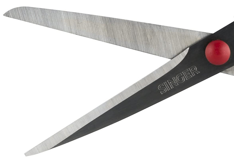 [Australia] - SINGER Fabric Scissors with Comfort Grip, 1-pack, Red & White 