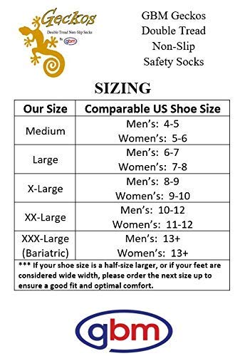 [Australia] - GBM Geckos - Plush Double Tread Non-Slip Safety Socks 6-PACK (White, Medium) 