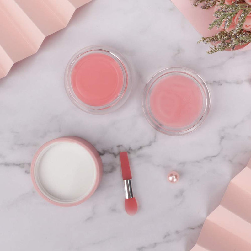 [Australia] - Lip Sleep Mask with two kinds of effective collagen peptide, lip scrub to remove dead skin and intensive lip repair treatment,a Lip mask for dry peeling lips, a lip balm for lip care (Peach) Peach 