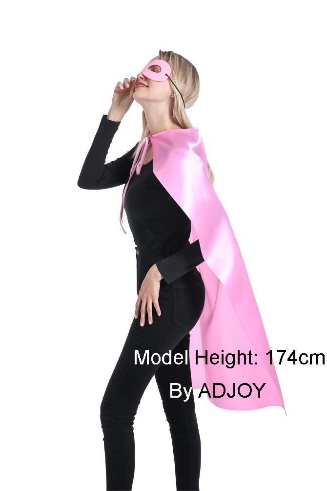 [Australia] - ADJOY 5 Sets Superhero Capes and Masks for Adults Teenagers Men & Women Dress Up Superhero Party Costumes Team Building Black 