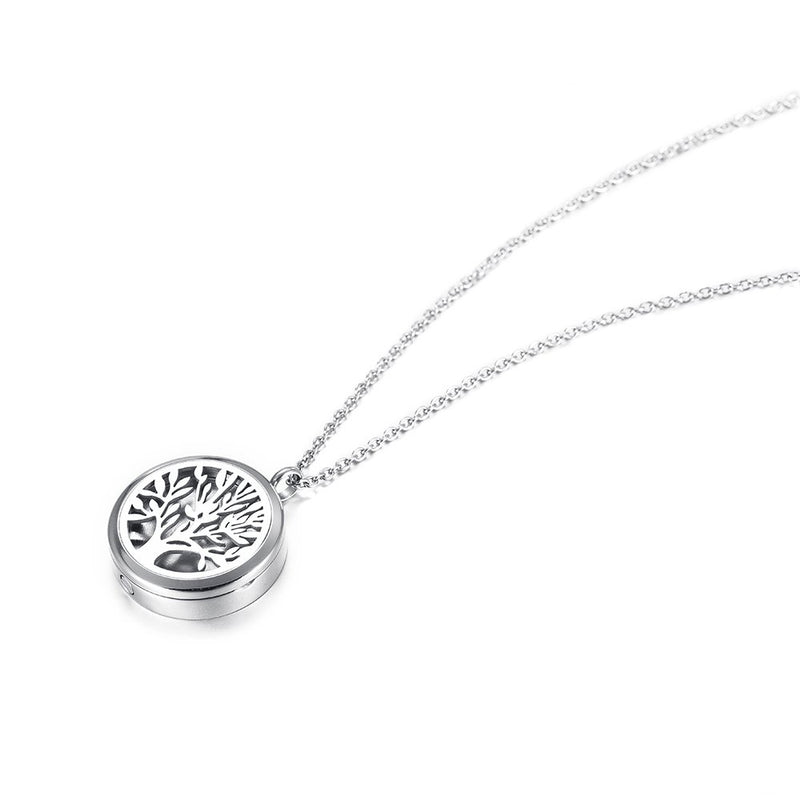 [Australia] - Classic Tree of Life Cremation Necklace for Ashes of Loved One Hold Photo Keepsake Memorial Urn Jewelry Pendant for Human/Pet IJP5013 