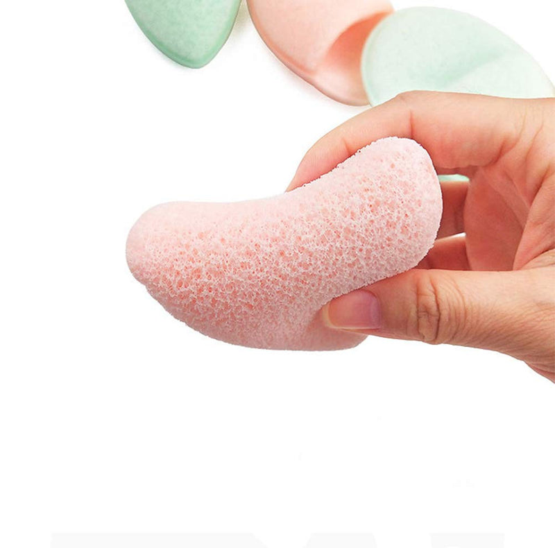 [Australia] - AKOAK 5 Pcs Water Drop Gloves Wash Face Powder Puff, Soft and Comfortable, Suitable for Face Makeup Removal and Cleaning 