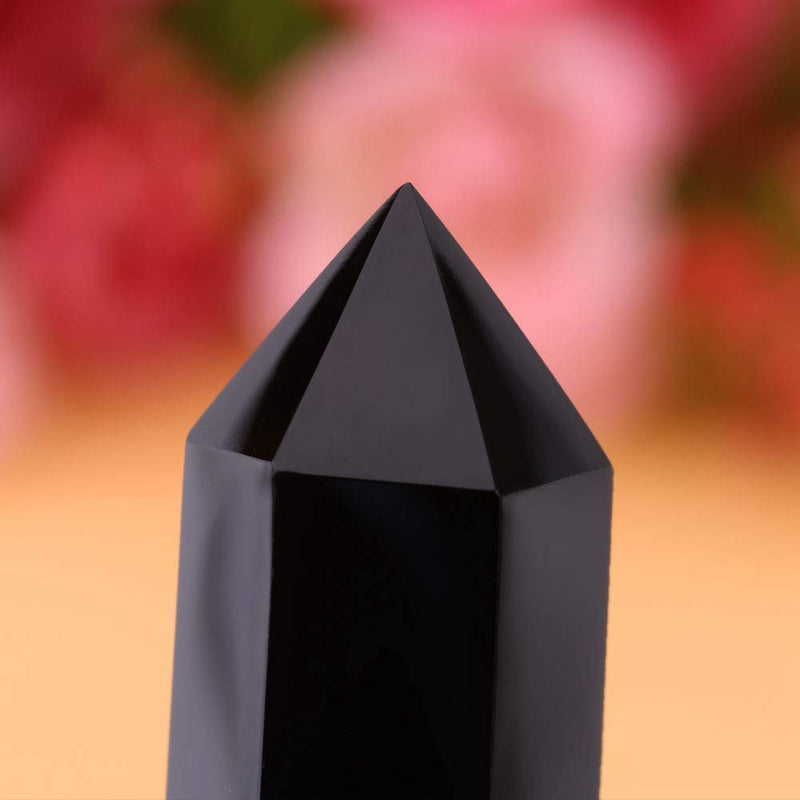 [Australia] - HEEPDD Black Obsidian Crystal Stone, Natural Black Obsidian Healing Crystal Stone for Chakra Reiki Healing and Energy Work 6 x 1.5cm 