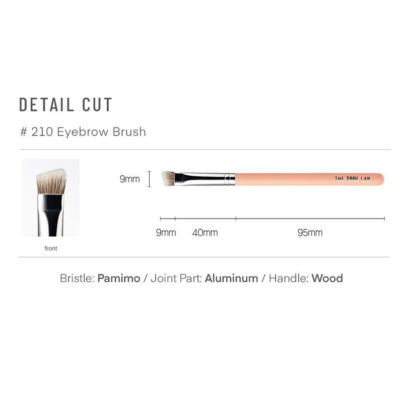 [Australia] - THE TOOL LAB 210 Eyebrow Brush - Easy to Eyebrow Brush Powder Shadow Eye Makeup Brush -Premium Quality Natural Hair Bristles Cosmetic 
