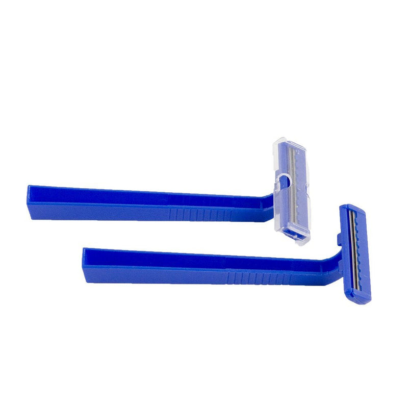 [Australia] - Teqler T-370650 Disposable Razors shave each hair length gently, safely and in a skin friendly manner, blue (100 per pack) 