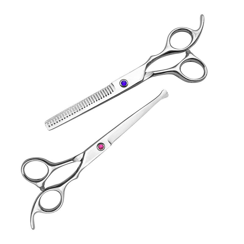 [Australia] - Professional Hair Scissors Barber Shears 6.5-inch Hair Cutting Scissors Salon Thinning Scissors for Women Men Kids ,Salon, Home red2 