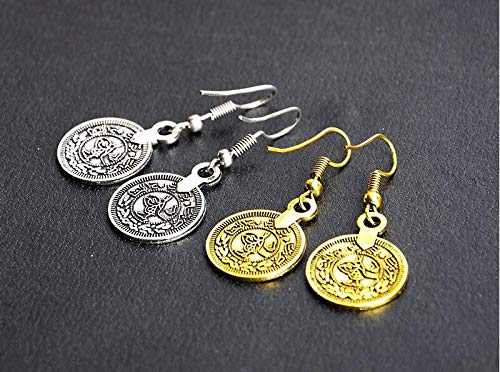 [Australia] - MIXIA Dancing Gypsy Jewelry Ethnic Coin Bib Necklace Drop Earring 2 Pcs Jewelry Set Women Exotic Bohemian Accessories Antique gold 