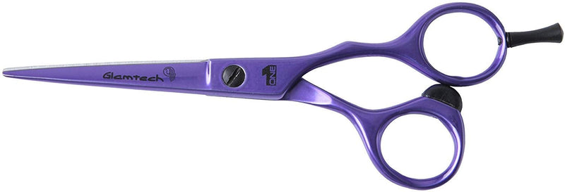 [Australia] - Glamtech One Neon Hairdressing Scissor - Ergonomic Sharp Edged Professional Scissors - Ideal for hairdressing, cutting and styling (5.5 inch, Purple) 5.5 inch 