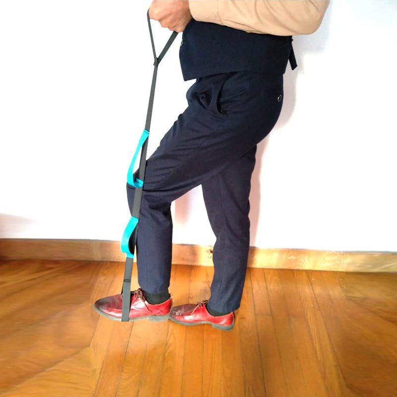 [Australia] - Alnicov 2Pcs Multi-Loop Leg Lifter Strap (41 Inches) - Rigid for Getting in and Out of BedCouchCar and Wheelchair - Hip and Knee Surgery Recovery Kit with Hand Grips 