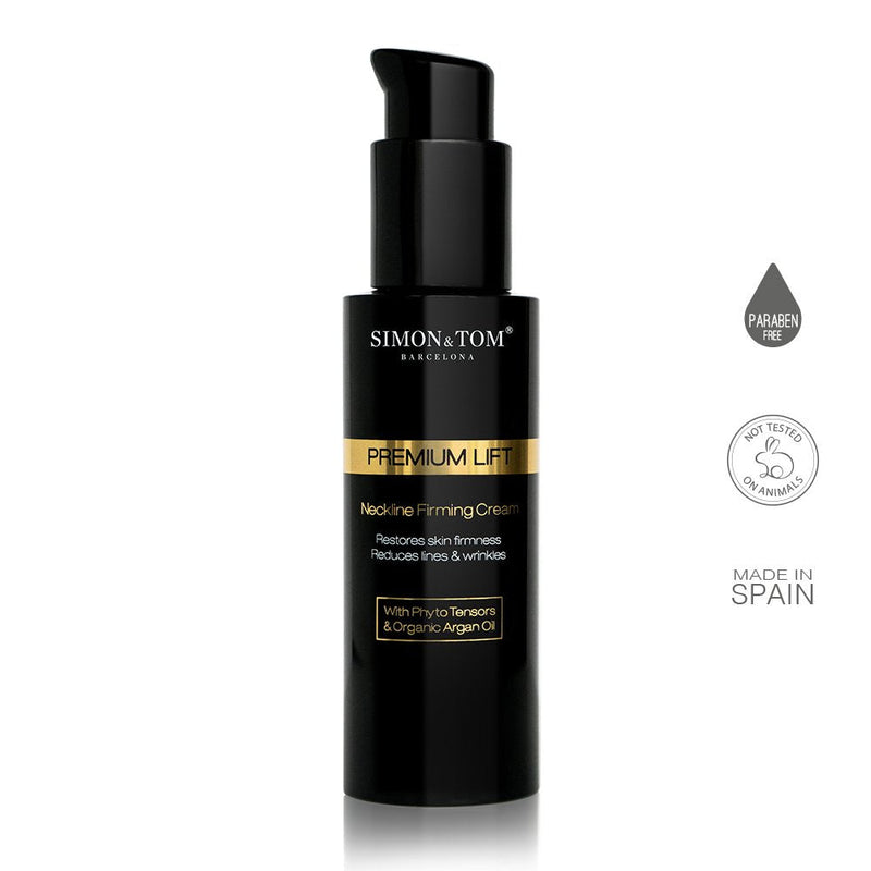 [Australia] - Simon&Tom Premium Lift Neck Firming Cream - 100ml - Double Chin Reducer Cream - Restores Skin Firmness - Anti-Aging Neck Cream - With Bio Argan Oil and Firming Phyto-Tensors - Made in Spain 