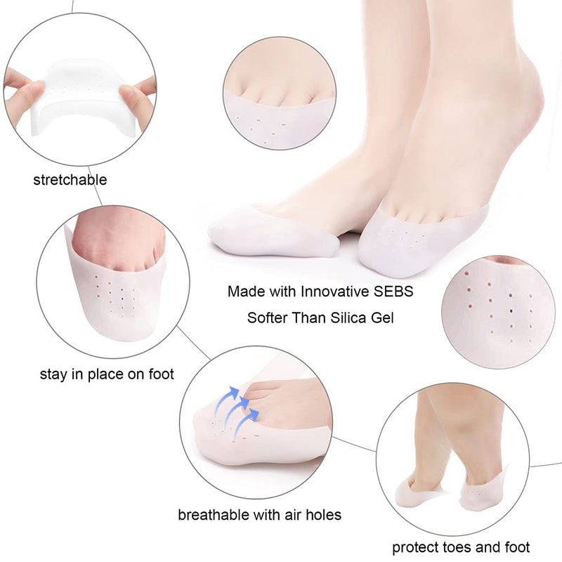 [Australia] - Silicone Gel Toe Caps Soft Ballet Pointe Dance Athlete Shoe Toe Pads Toe Protector with Breathable Hole 2 Pairs(Toe Protector) 