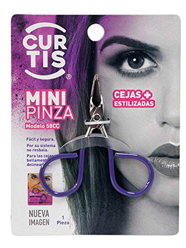 [Australia] - PROFESSIONAL Mini TWEEZERS with Easy Scissor Handle, The BEST PRECISION EYEBROW TWEEZERS Men/Women; PORTABLE Beauty Tools for Facial Hair, Ingrown Hair, Blackhead; 58CC Purple MADE IN MEXICO 