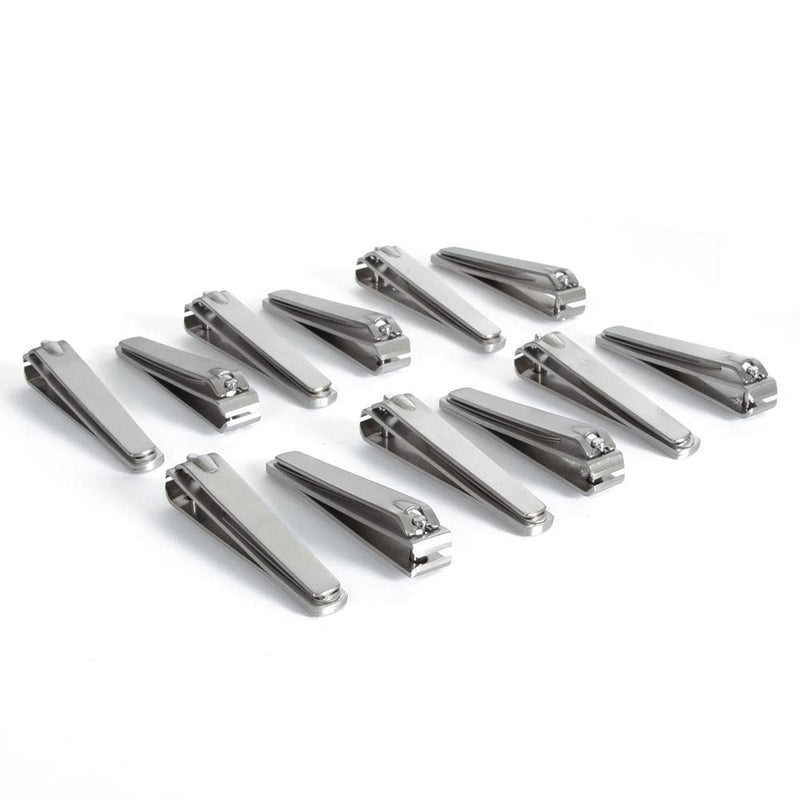 [Australia] - ForPro Flat Jaw Toe Nail Clippers, Stainless Steel, Heavy Duty Flat Edge Toenail Cutter with Built-in Nail File, 12-Count 
