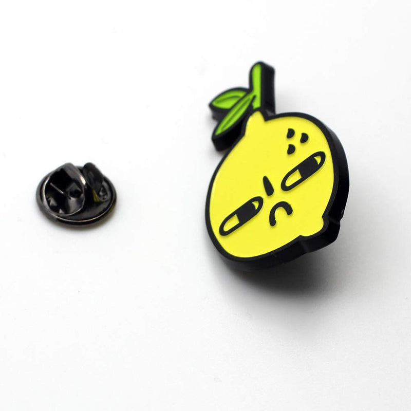 [Australia] - CUFTS SourLemon Hard Enamel Lapel Pin Slightly Bitter Lemon Brooch Fruit Accessory Jewelry 