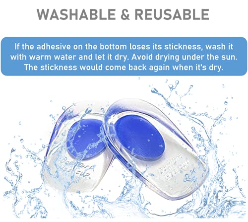 [Australia] - VivoFoot Gel Heel Cups, Shoe Inserts for Plantar Fasciitis, Heel Spur & Achilles Pain Relief, Heel Lift Pads for Men & Women (Large, 2 Pairs) Large, 2 Pairs 