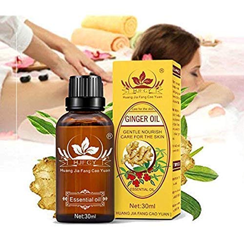 [Australia] - 5 Pack Ginger Oil,100% Pure Natural Lymphatic Drainage Ginger Oil,SPA Massage Oils,Repelling Cold and Relaxing Active Oil-30ml 