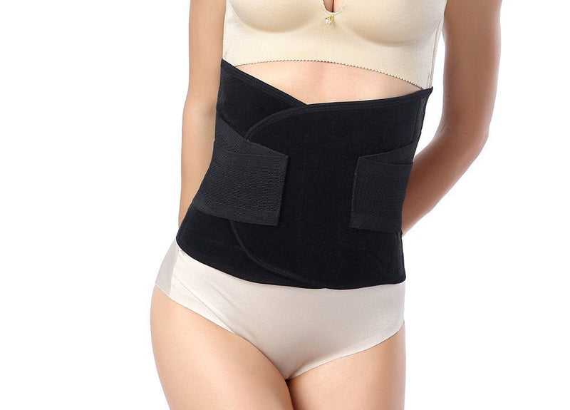 [Australia] - Waist Trimmer Belt-Postpartum Postnatal Recoery Support Girdle Belt Post Pregnancy After Birth Special Belly,Lost Weight Slimming Belt, Tummy Trimer Band Abdomen Abdominal Binder Belly Large : 38"Length*9"Width Black 