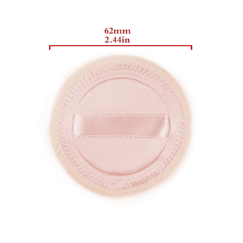 [Australia] - 10pcs Powder Puff Cotton Cosmetic Powder Makeup Puffs Pads Makeup with Ribbon Face Powder Puffs for Loose and Foundation 2.36 inch. (Color1) Color1 
