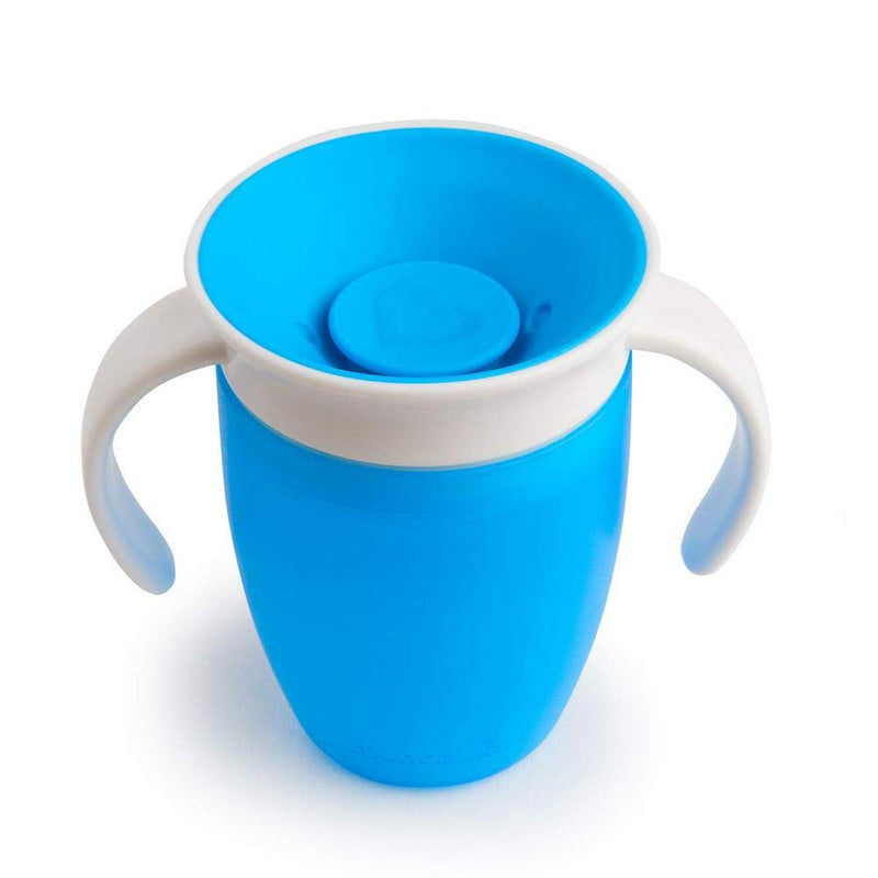 [Australia] - Munchkin Miracle 360 Cup, Baby and Sippy Cup, Ideal Sippy, Water and Weaning Cup 6+ to 12 Months, 7 oz/207 ml, Blue 1 Pack 