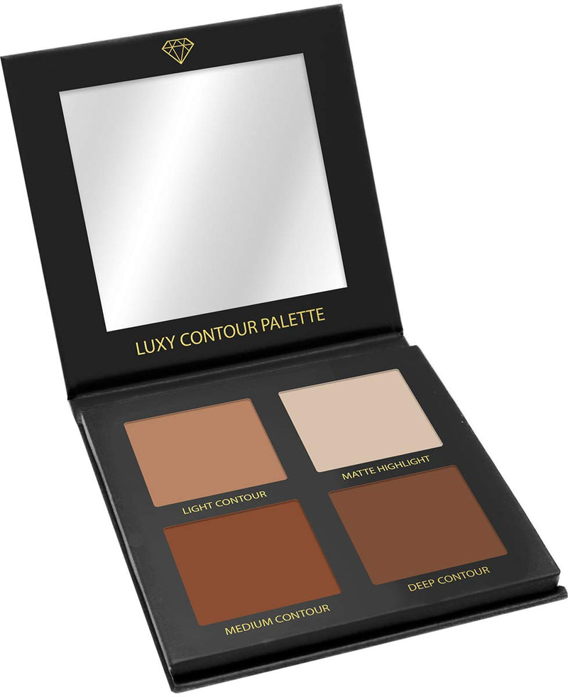 [Australia] - Contour Palette Powder Contour Kit - Contouring Makeup Palette With Mirror - 4 Highly Pigmented Matte Colors For Contouring And Highlighting - Vegan, Cruelty Free And Hypoallergenic 